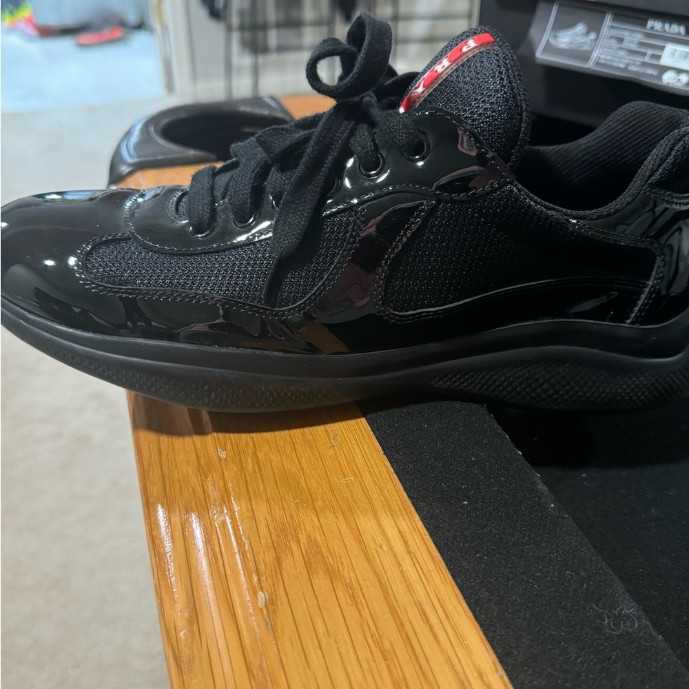 Prada Black Athletic Shoes Sleek Design - Picture 2 of 9